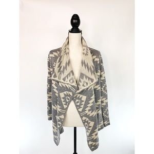 MOSSIMO Open Front Cardigan Aztec Tribal Sz M